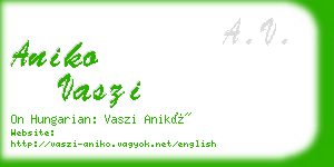 aniko vaszi business card